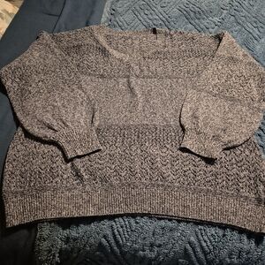Brand Unknown Crochet Knit V Neck Sweater Sz XL